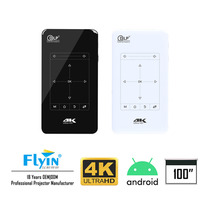Ultra HD 4K Mobile DLP Proyektor Interaktif Pocket Portable Home Theater