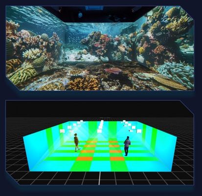 Flyin A1 Immersive Room 4K Distributed Converged Server. Edge Fusion & Dome Perangkat Proyeksi Pemetaan 3D