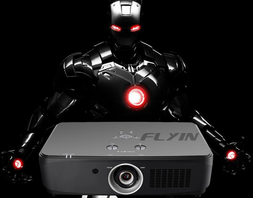 Pendidikan Luar Ruangan FLYIN 7100Lumens 3LCD 4K Laser Projector dengan Kecerahan Resolusi Tinggi dan Speaker Terbina