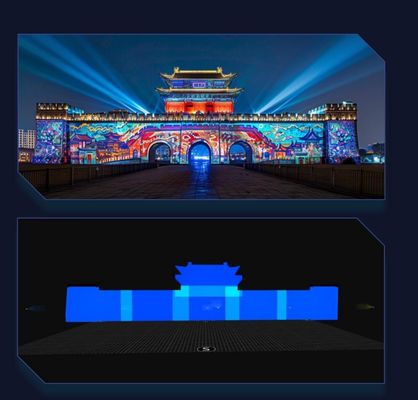 Flyin A1 Immersive Room 4K Terdistribusi Pemetaan 3D Edge Fusion Dome Server Terkonvergensi