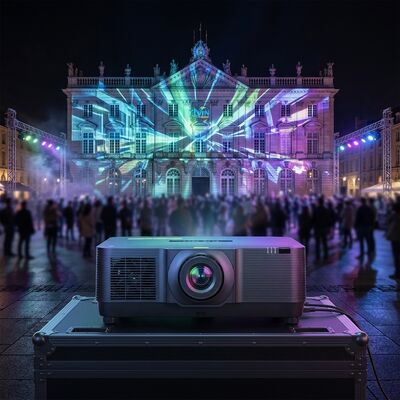 Laser 3LCD 20000 lms 1920*1200 proyektor ruangan tempat besar pemetaan 3D kompatibel