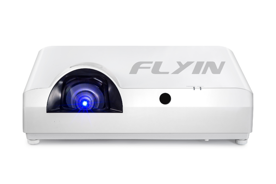 Flyin-C90SW+ 4200 Lumens WXGA 3LCD Proyektor Laser Short Throw Android Bawaan 5000000:1 Kontras untuk Bisnis Pendidikan