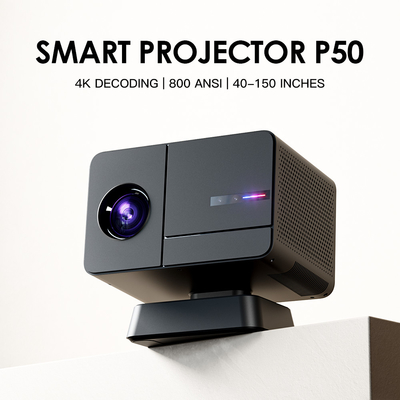 Proyektor Home Theater Android 11 dengan rasio kontras 1000-1 dan umur lampu 30000 jam