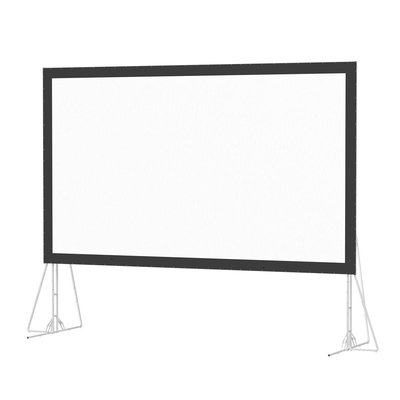 Perumahan Aluminium Layar Proyektor Lipat 100 Inch Dengan Roda