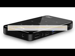 Proyektor Portabel Mini 4K Hitam Tahan Debu Tahan Air Pemetaan Android Proyektor DLP